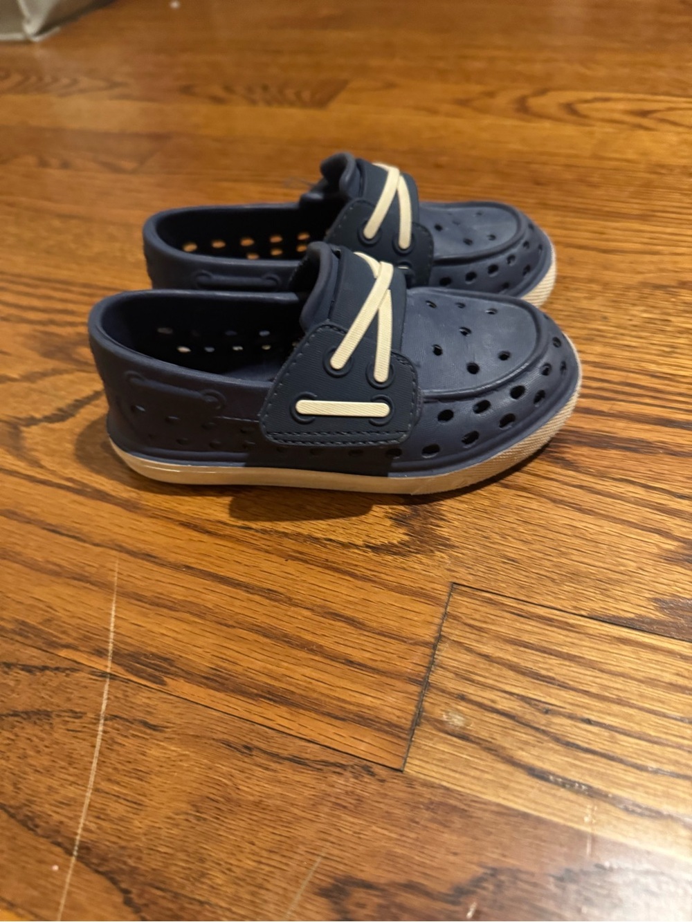 Sperry Navy Kids Slip-On Water Shoes with White Accents